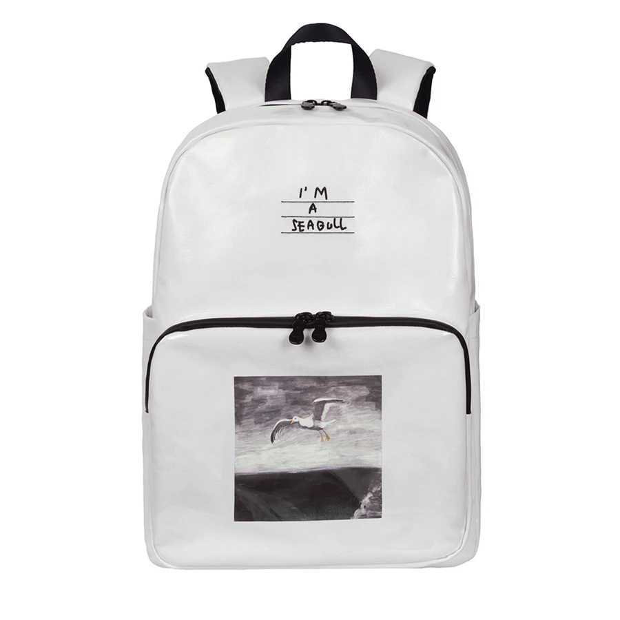 white backpack Креативный водонепроницаемый большой емкости школьный рюкзак рюкзаки для девочек и мальчиков в серии YIZI story(магазин Fun kik - Цвет: white backpack