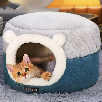 

Cat Bed House Soft Pet Basket Bed Cat House Warm Cave Kennel for Dog Puppy Home Sleeping Kennel Teddy Comfortable House Cat Bed