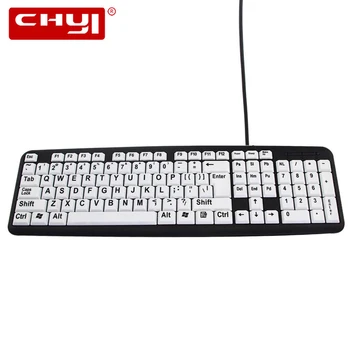 

Computer Wired Keyboard With Larger Keyboard Characters For Elder Eldership Older People PC Office Keypad Keybord For Laptop Mac