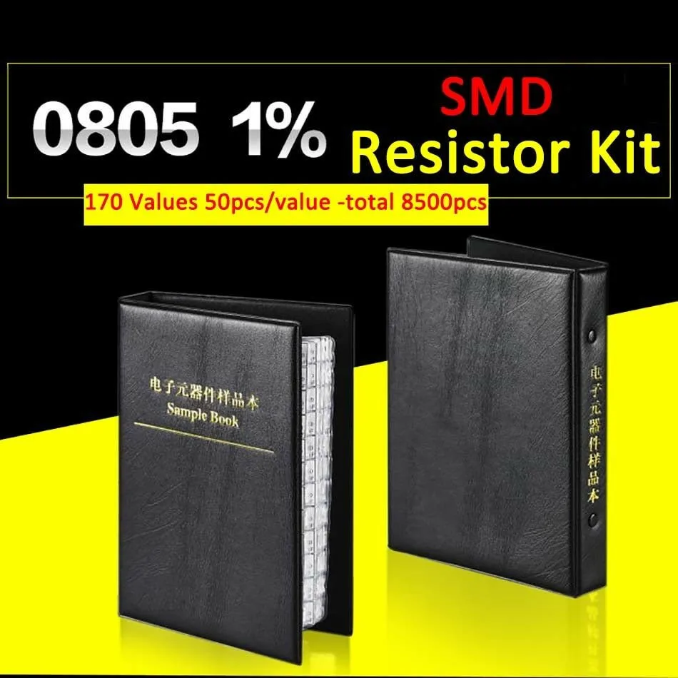 SMD 1% каталог с образцами резисторов 0201 0402 0603 0805 1206 0R-10M 170valuesx50pcs = 8500 шт. Резистор Комплект 0R~ 10 м 0R 1R-10M