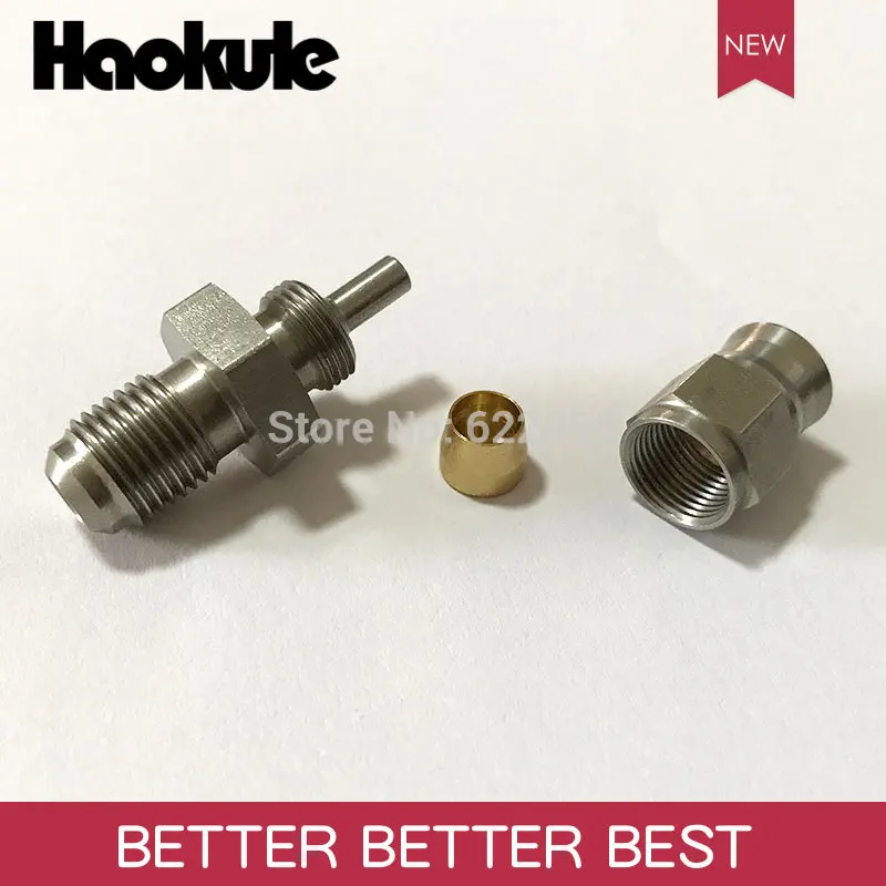 Haokule прямой мужской конец шланга M10 * 1 0 AN3 PTFE тормозной тефло Шланг Концевой