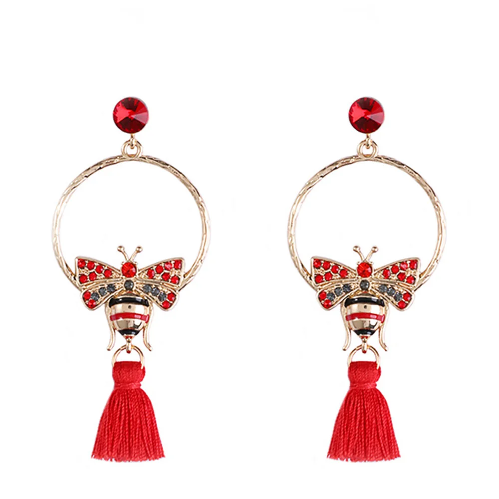 

Aretes Bohemian Tassel Earrings for Women Dangle Earrings Zinc Alloy Animal Pendant Long Earrings Fashion Jewelry Party Earrings
