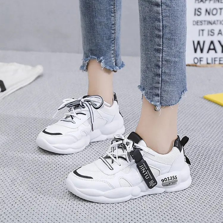 Women Sneakers Fashion Flat Platform Sneakers Lace-up Ladies Brand Chunky Causal Shoes Woman Sports Shoes Chaussure Femme