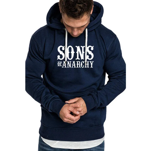 SOA Sons of anarchy/Новинка; модная мужская спортивная одежда с капюшоном; Мужская Повседневная Толстовка; зимняя Флисовая теплая одежда в стиле хип-хоп; Q