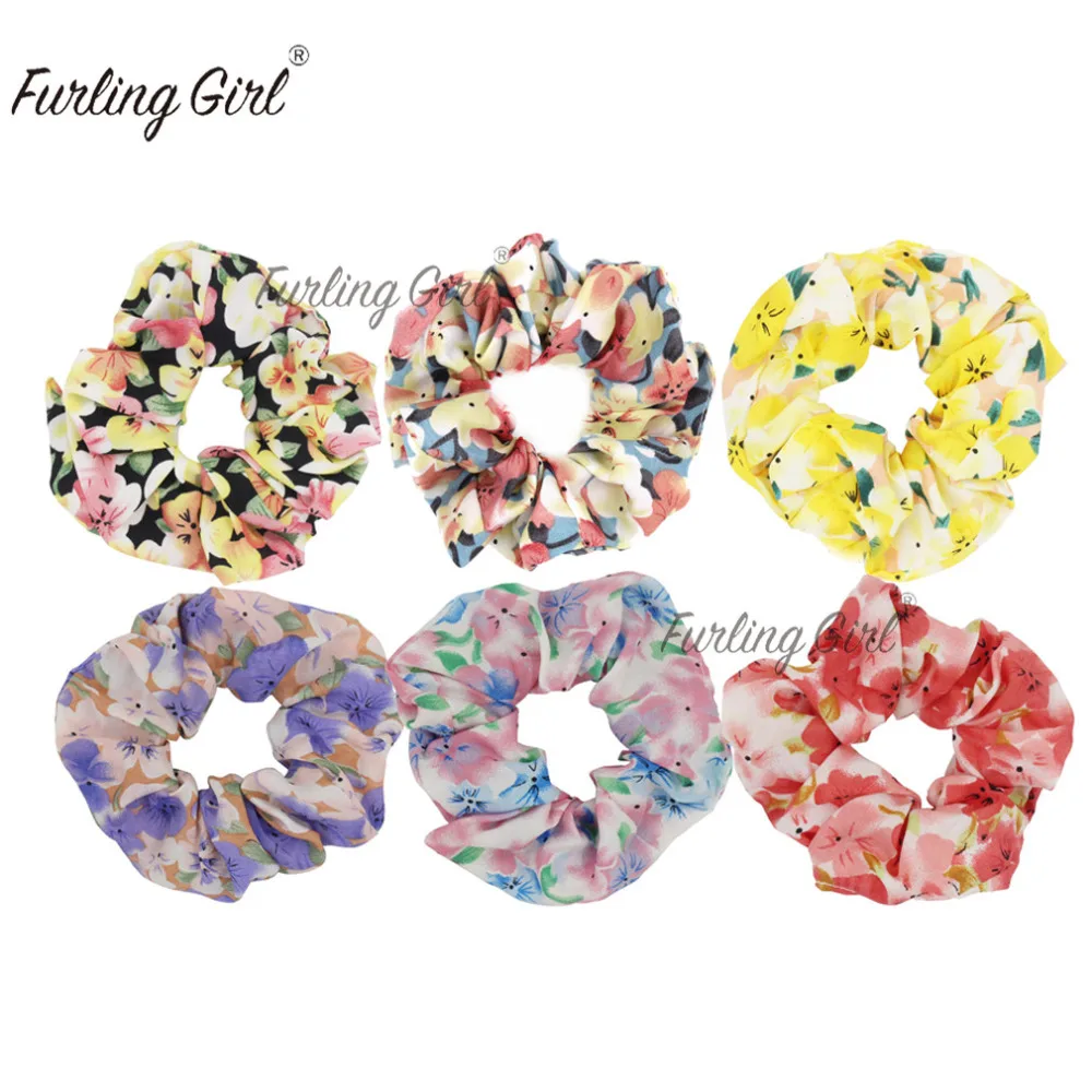 

Furling Girl 1PC Sakura Hair Scrunchies Cherry Blossom Elastic Hair Floral Hair Ponytail Holder for Women Hair Accessories