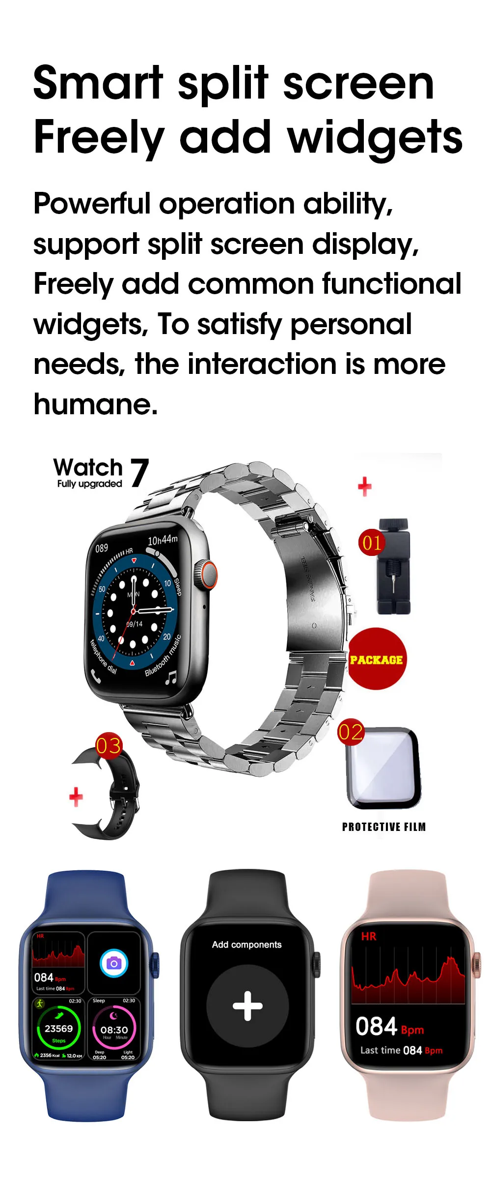 W37 Pro Steel Band Smartwatch Men Women Smart Watch 2021 wireless charger Bluetooth Call Custom Dial better than for Apple Watch