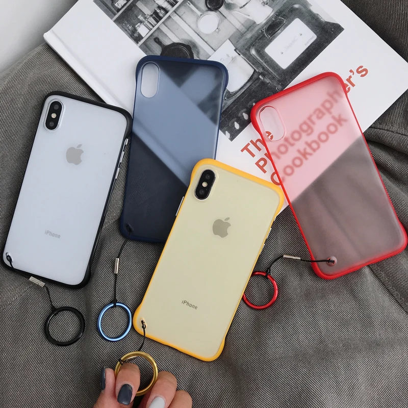 Бескаркасный Прозрачный чехол для телефона для iPhone X 7 6S 8 Plus, чехол XS Max XR 11 Pro Max с кольцом-держателем для пальца, чехол-подставка s
