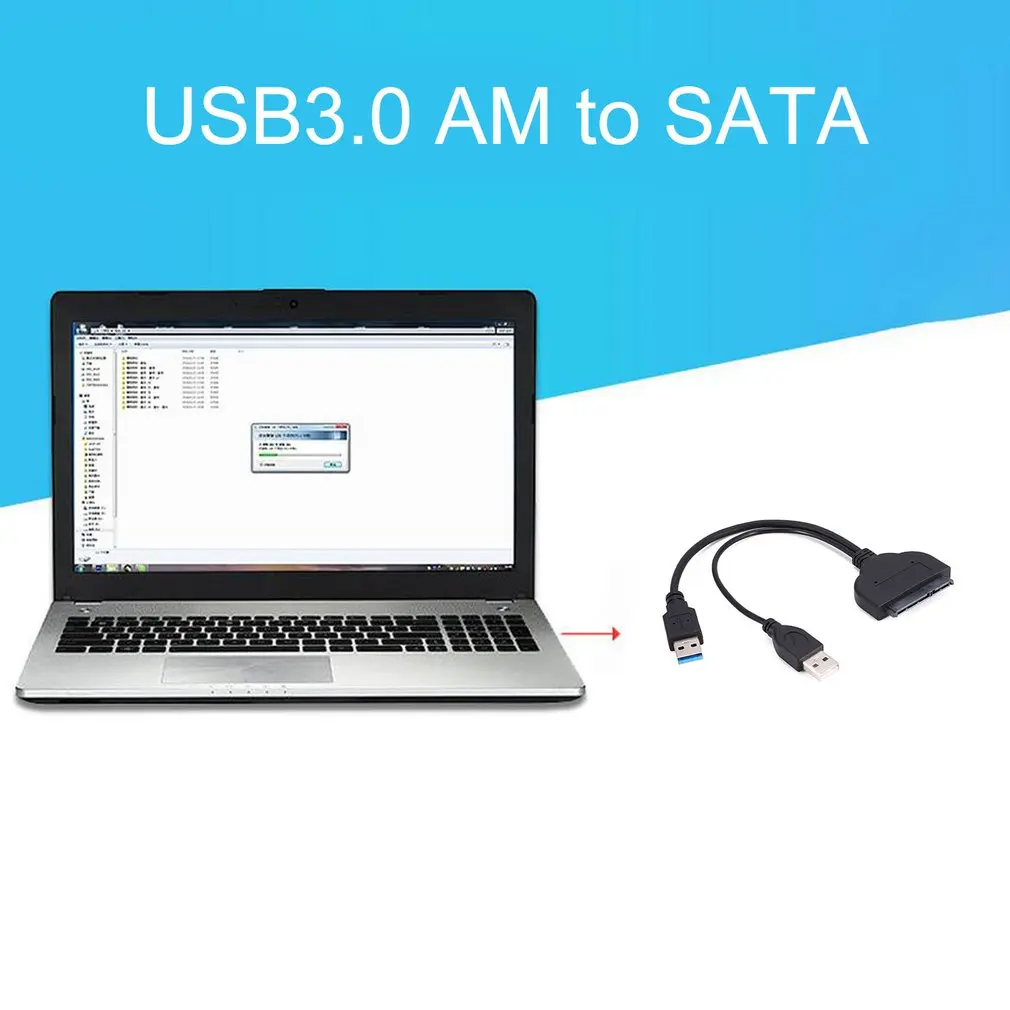 Usb2.0/Usb3.0 для Sata кабель с жестким приводной удлинитель для легкого привода с двумя портами Usb блок питания 7+ 15