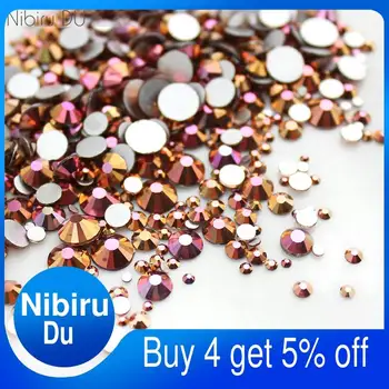 

Mixed Size SS3-SS30 Gold Rose 1000pcs Nail Rhinestones Flat Back Non Hotfix Glitter Nail Stones,DIY 3d Nail Phones Decorations