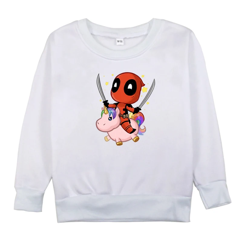 Deadpool/милый Свитшот; топы для маленьких девочек; Shein; Зимняя Повседневная футболка с длинным рукавом; пуловер; Roupa Feminina Infantil - Цвет: Hoodies 8