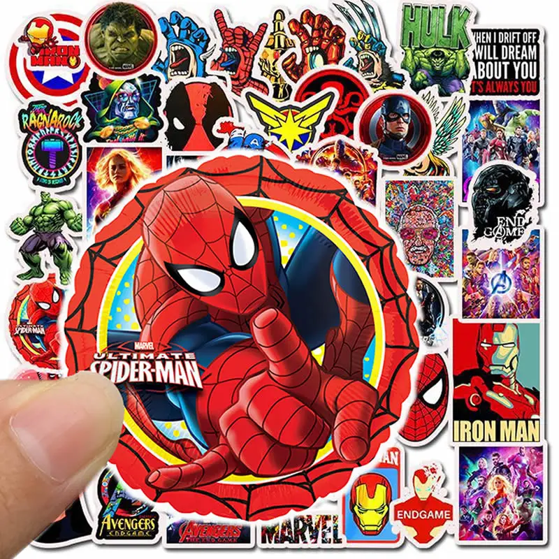 50 шт. водонепроницаемая наклейка Disney Marvel The наклейки &quotМстители&quot классный