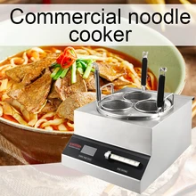220 В/3000 Вт нержавеющая сталь электрическая сковорода коммерческий Настольный Снэк бар лапша плита домашняя кухня лапша суп