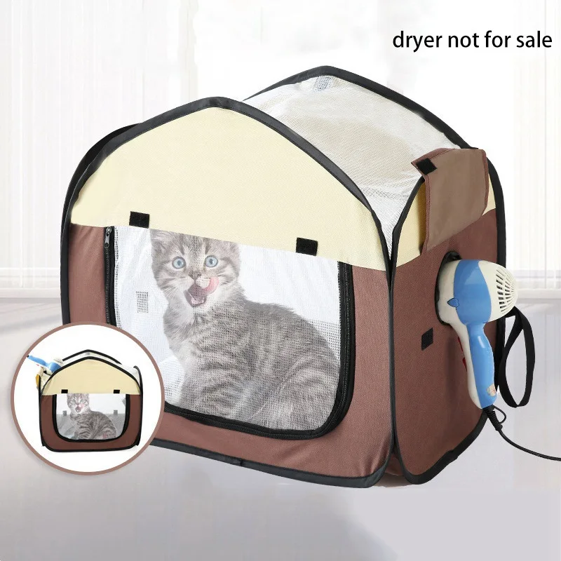 Portable Pet Drying Box Folding Dogs Hair Dryer Blow Grooming House Bag