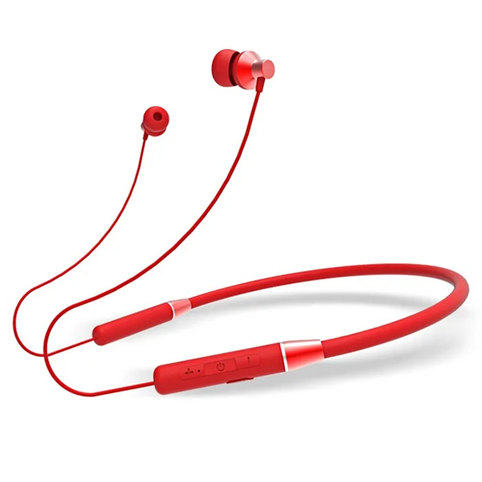 Оригинальные lenovo беспроводные наушники Bluetooth 5,0 магнитные шейные спортивные наушники водонепроницаемые IPX5 для спорта - Цвет: Red
