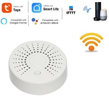 

2-In 1 Smart WiFi Smoke Detector/Sensor and Temperature Alarm Battery Operated Security Alarm Sensor Work with Alexa Google Home