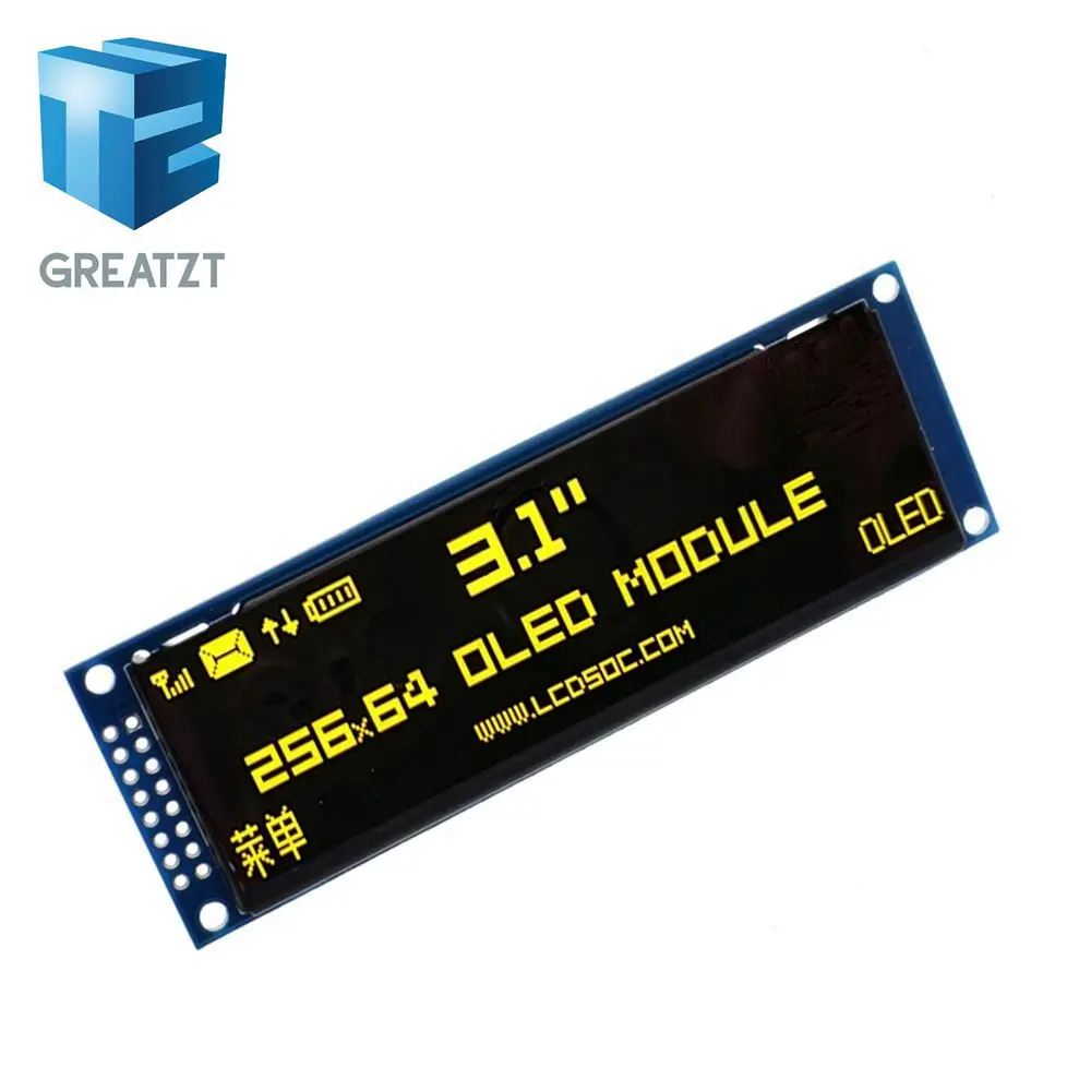 GREATZT настоящий oled дисплей 3 12 &quot256*64 25664 точек Графический ЖК модуль экран LCM SSD1322
