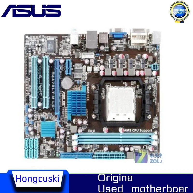 For Asus M4A78LT-M LE Desktop Motherboard 760G 760L Socket AM3 DDR3 UEFI BIOS Original Used Mainboard | Компьютеры и офис