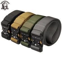 

Tactical Belt Nylon Military Army Belt Outdoor Metal Buckle Police Heavy Duty Training Hunting Airsoft Belt 125cm 3.8cm Wide