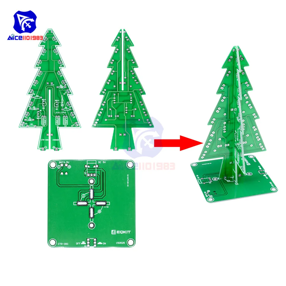 รูปสินค้า ชุดฝึกบัดกรี DIY อิเล็กทรอนิกส์ สร้างวงจร PCB ได้เอง