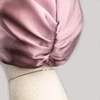 Women Sleep Hat Soft Pure Silk Charmeus Night Sleep Cap Hair Bonnet  Silk Comfortable Head Cover Wide Elastic Band Hair Loss Cap 5