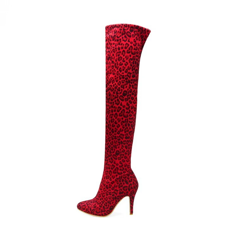 Sexy Big Size 32-48 Women's Spring Autumn Winter Over Knee Boots Thin High Heels10cm Fashion Pointed toe Boots Shoes woman K9