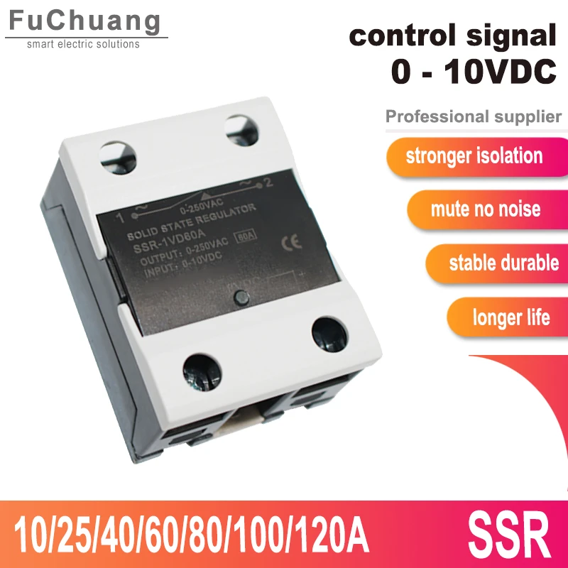 Flip Cover SSR 10 120A SCR voltage regulator Phase angle control Solid