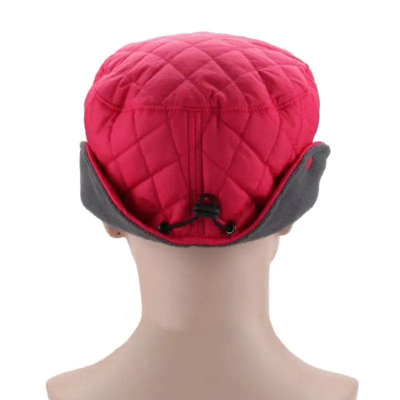 Уличная Мужская и женская зимняя шапка, ветрозащитная теплая шапка с ушками, толстая флисовая подкладка, бейсбольная кепка для лыжного альпинизма, кемпинга