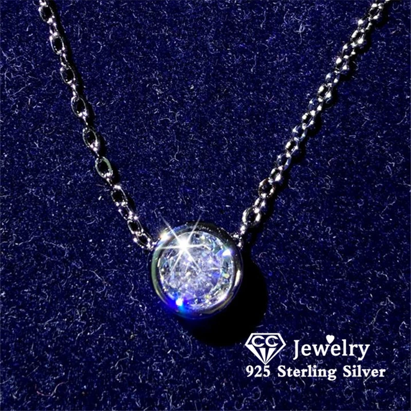 CC collar de diamantes para mujer, accesorios de compromiso de boda, collares con colgante, CCN350|Collares de cadena| -