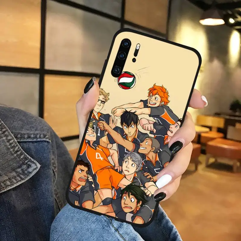 Nhật Bản Haikyuu Bóng Chuyền Anime Điện Thoại Ốp Lưng Funda Cho Huawei P9 P10 P20 P30 Lite 2016 2017 2019 Plus Pro P thông Minh phone case for huawei