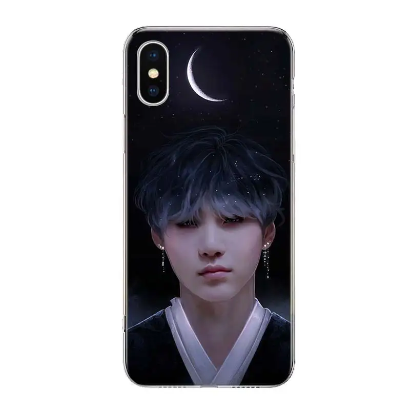 Seokjin Suga милый чехол для телефона для iPhone 11 Pro 7 6X8 6S Plus XS MAX+ XR 5S SE 10 Ten Art TPU Coque Capa Shell