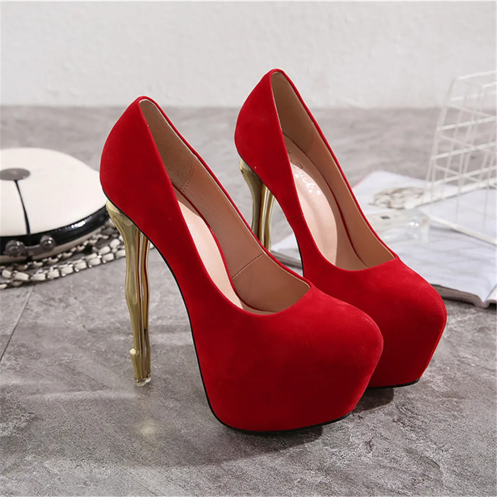 

2020 new Women Sexy Extreme 16cm High Heels Scarpins red prom Party dress Pumps Lady Fetish Valentine Wedding 6cm Platform Shoes