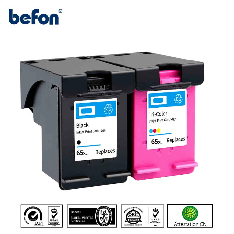 Befon cartucho de tinta 65XL para impresora, Compatible con hp 65 XL, hp65,  Envy 5010, 5020, 5030, 5032, 5034, 5052, 5055, 2622, 2624, 2652, 2655| Cartuchos de tinta| - AliExpress