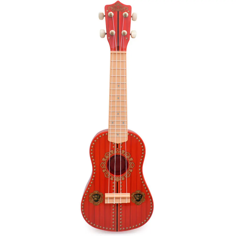 Chinese red Маленькая игрушечная гитара, развлечение, 18*7*57,5 см, 21 дюйм, подарок на год, для детей, раннее образование, для обучения детей, начинающих, мини - Цвет: Chinese red