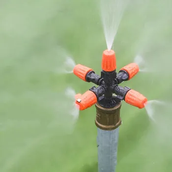 

2pcs Garden Sprinklers Automatic Watering Grass Lawn 360 Degree Circle Rotating Water Sprinkler 5 Nozzles Garden Pipe Hose