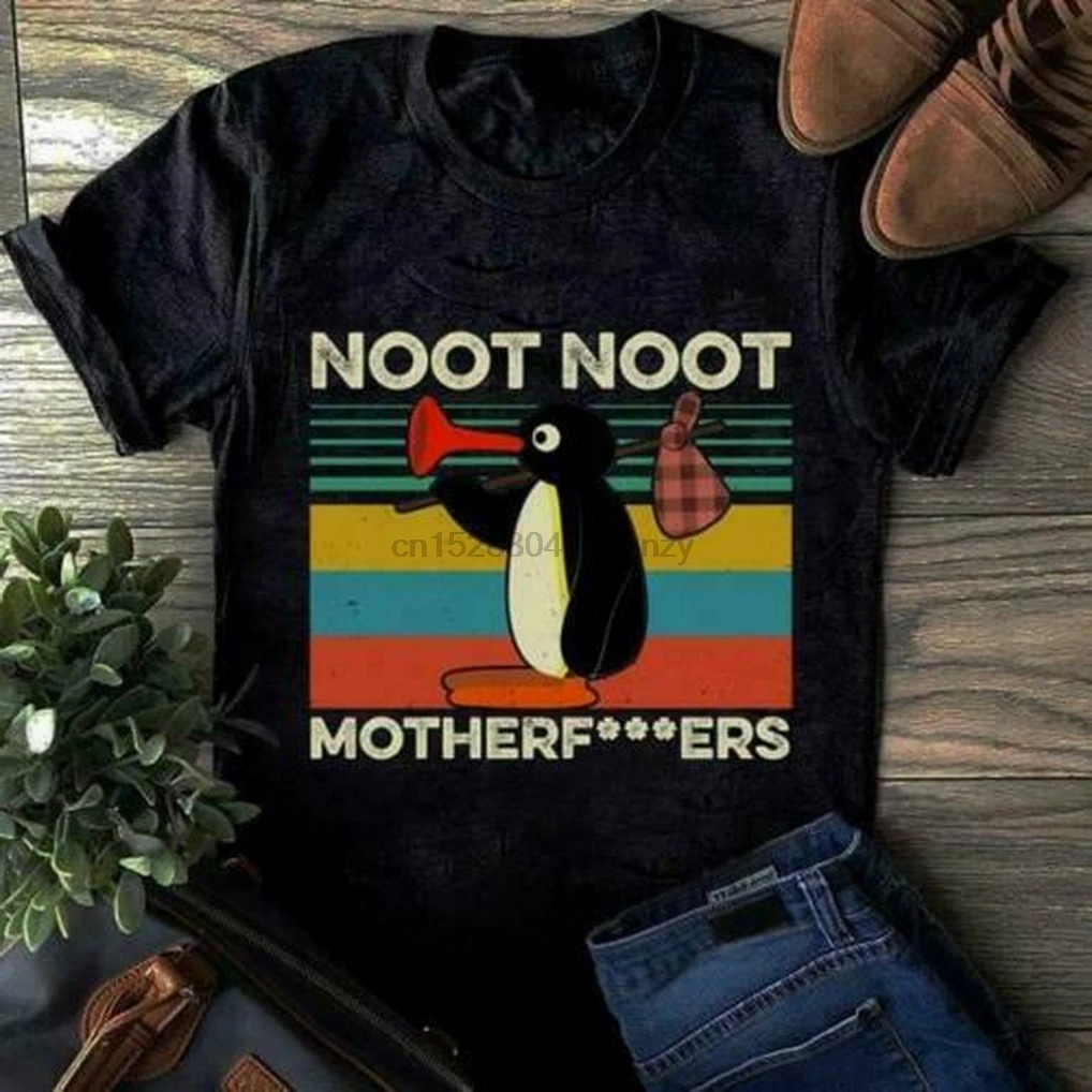 Пингвин Noot Motherfvkers винтажная Мужская футболка хлопок S-5XL на заказ трафаретная