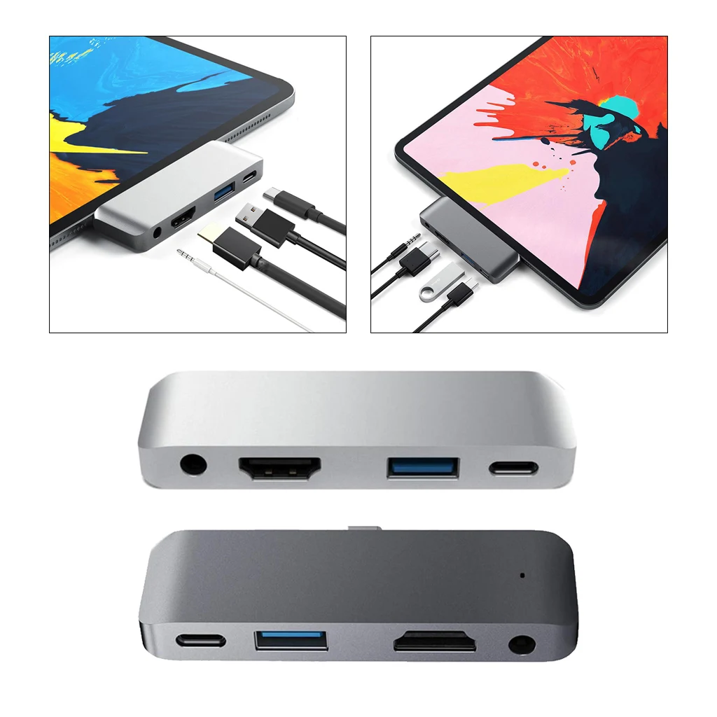 Type-C док-станция USB-C к HDMI зарядное устройство концентратор адаптер для iPad Pro