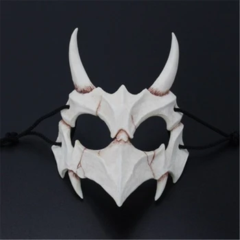 

Bone Heavy Metal Punk Dai Tengu Yaksa dragon god Fierce tiger mask Resin technology Halloween Party