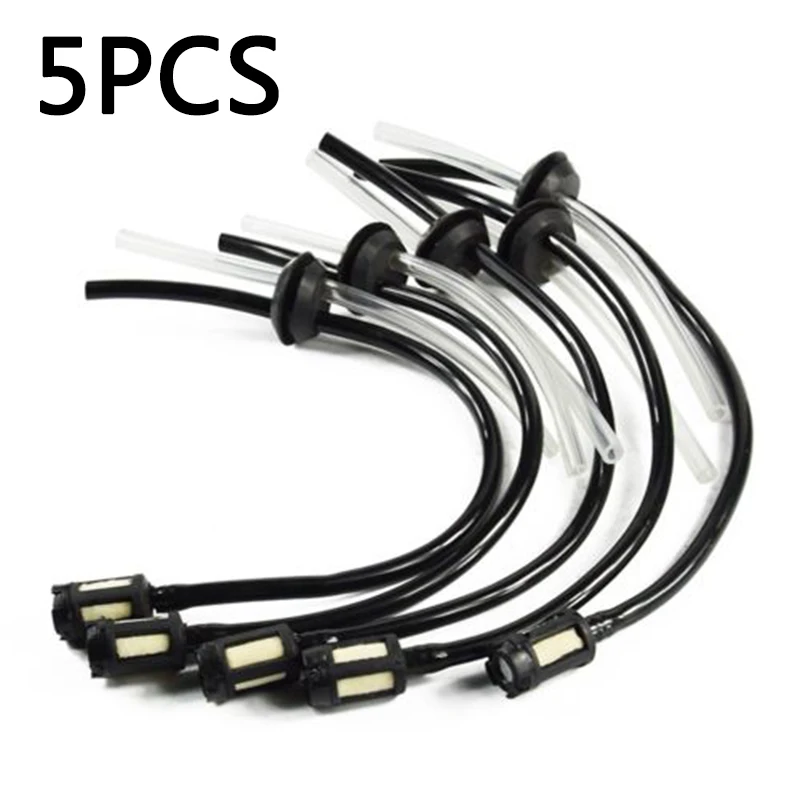 

5x Fuel Hose Pipe Kit w/ Fuel Filter For 4 Stroke Trimmer Brushcutter Lawnmower