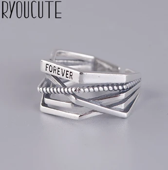 

Bijoux 2020 Simple Style Silver Color Geometric Irregular Rings For Women Gifts Large Adjustable Finger Rings