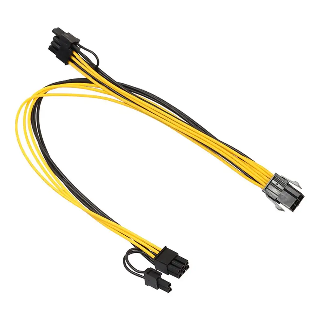 6Pin к двойному 8Pin (6 + 2pin) cpu PCI E PCIe Express Видеокарта кабель питания Y сплиттер Шнур 18AWG