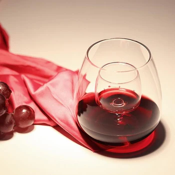 

520ml Red wine glass cup Flat foot fountain wine cup Leveling High borosilicate double glass mug gift Box Top quality Wholesale