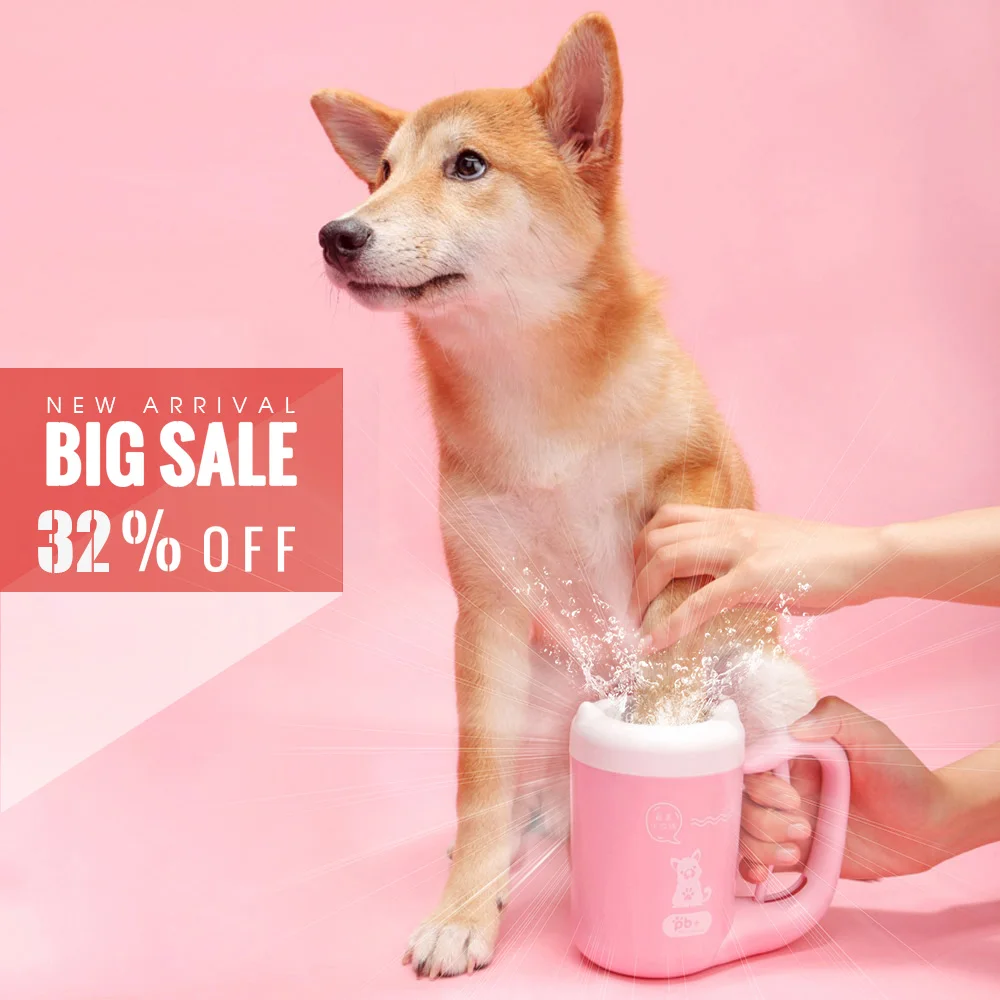 Online Haustier Katze Hund Fuß Waschen Reinigen Tasse Pfote Reinigung Werkzeug Manuelle Dreh Reiniger Tasse Weiche Silikon Für Kleine Medium Big hunde Pflege