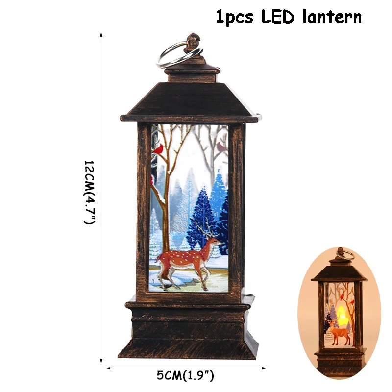 1pcs Light LED Рождественские украшения для дома, светодиодные свечи, чайный светильник, свечи, Рождественская елка, украшения, Санта Клаус, лося, лампа, керст, подарок на год - Цвет: 1pcs Light LED
