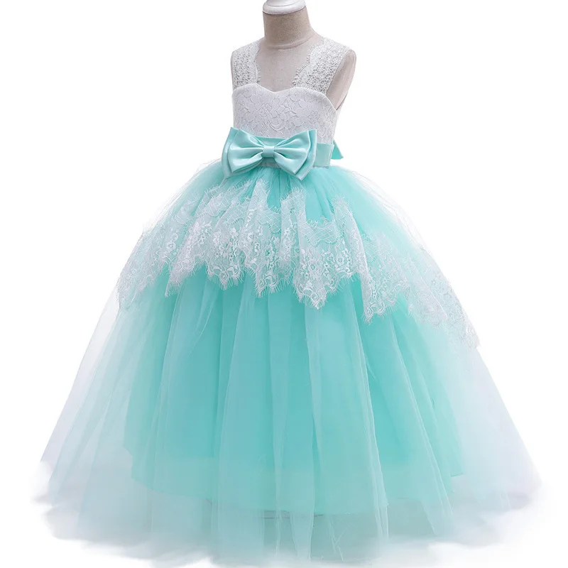 Детский костюм принцессы для девочек, праздничная одежда детское вечернее платье на выпускной, дизайнерское платье для причастия для девочек-подростков 5, 8, 10, 12, 14 лет