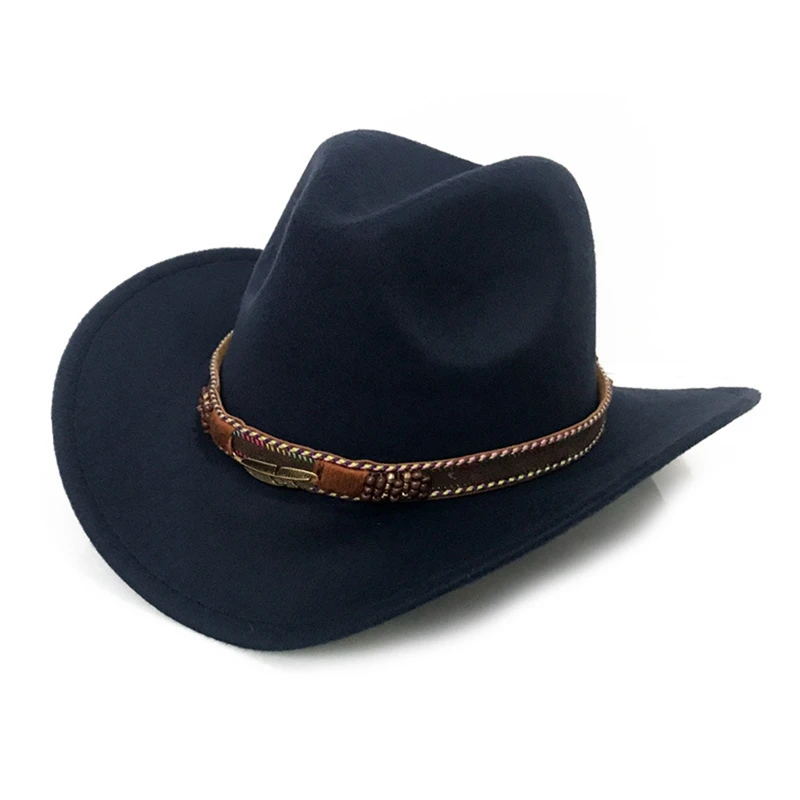 NV Western Cowboy Hat Knight Travel Men And Women Sunshade Summer Straw Hat Big Outdoor Performance Cap Big Sunscreen Tourist Caps - Цвет: NV
