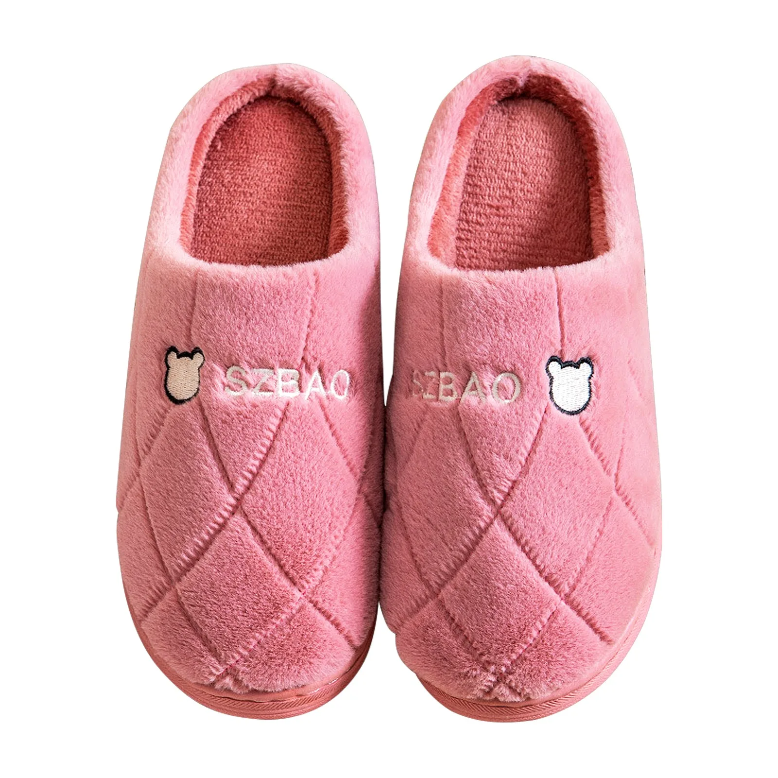 Pantoufles Hiver Chaussons Hiver WateLves - Pantoufles Peluche Mousse Mémoire - Antidérapantes - Mixte Adulte Chausson Homme 43-46