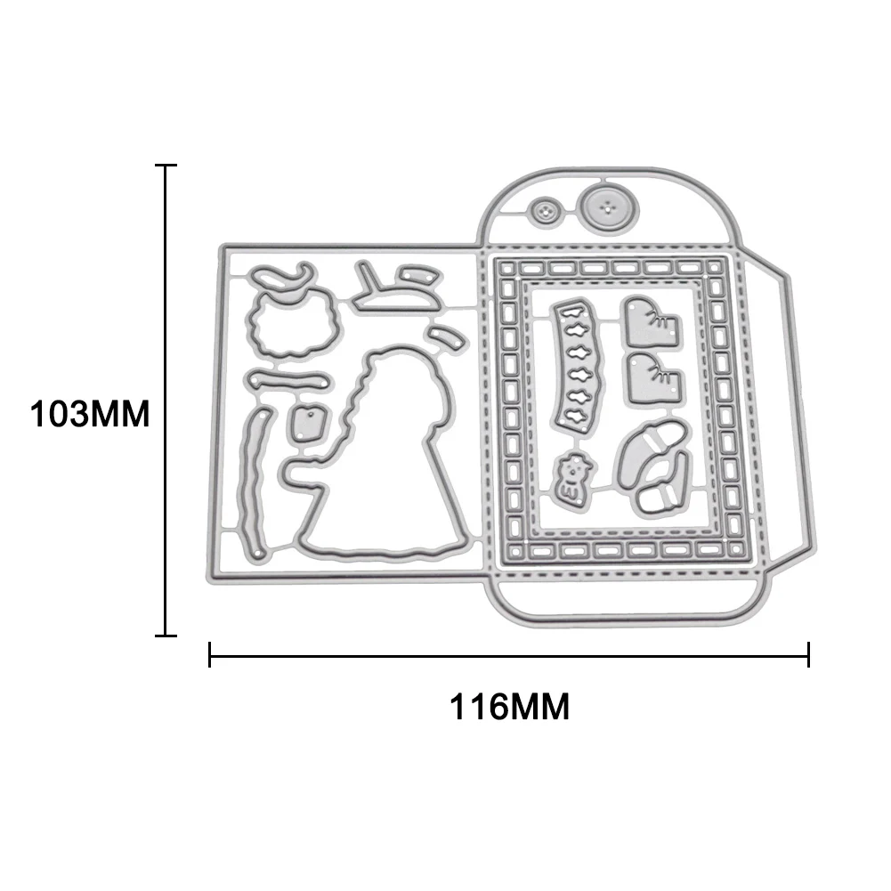 Blessing Santa Carbon Steel Cutting Dies Scrapbook Paper Craft Emboss Punch Stencil Mold TB Sale