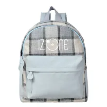 IZone, связанные продукты, школьная сумка в Корейском стиле, милый рюкзак для студентов, клетчатый школьный рюкзак брезентовый Рюкзак для мужчин и женщин, повседневный рюкзак