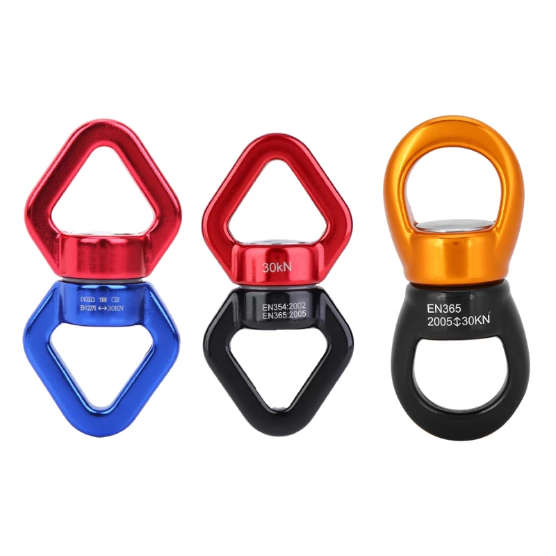 30kn Rock Climbing Swing Swivel Aluminum Triangular Rope Connector 360 Degree Rotation Hammock Yoga | Спорт и развлечения