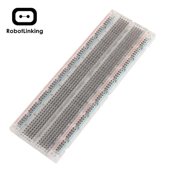 

Transparent 830 Tie-points Solderless Plug-in Prototype Breadboard PCB Experiment Test Circuit Board for Arduino Shield